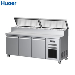 Réfrigérateur de bar à salade <span class=keywords><strong>3</strong></span> <span class=keywords><strong>portes</strong></span> <span class=keywords><strong>Table</strong></span> à salade en acier inoxydable - Product Image 3