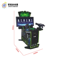 Grande console de jeu de tir simulateur adulte jeu vidéo city deluxe double gun Gatling gun shooting gun game machine