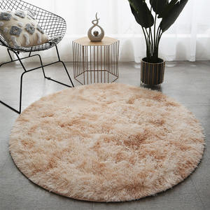 Alfombras Redondas y Esponjosas al por Mayor, Alfombra Circular Peluda con Estampado <span class=keywords><strong>para</strong></span> Dormitorio y Sala <span class=keywords><strong>de</strong></span> Estar - Product Image 3