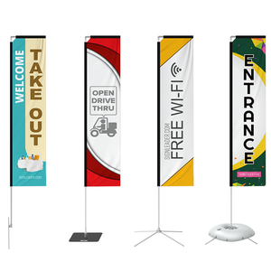 Drapeau publicitaire d'ouverture double face pour l'extérieur, promotion des entreprises et des événements, bannière personnalisée en forme de goutte d'eau ou de plume - Product Image 6