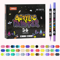 Ensemble de marqueurs acryliques à double pointe et double couleur, marqueurs métalliques à pointe souple, stylos de couleur pigmentée à base d'eau spécifiques à l'art pour enfants