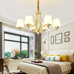 Lámpara colgante de estilo americano <span class=keywords><strong>LED</strong></span> Moderna Villa de lujo Sala de estar Estudio Comedor Candelabro - Product Image 4