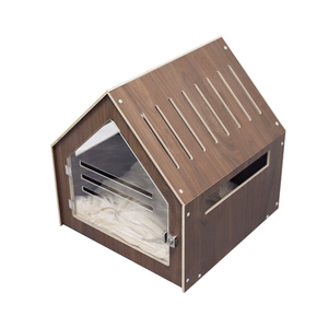 Lüks Masif Ahşap Köpek Kulübesi ve Kedi Evi Nefes Alabilen İç Mekan Evcil Hayvan Mobilyası-Şık Tasarım - Product Image 1
