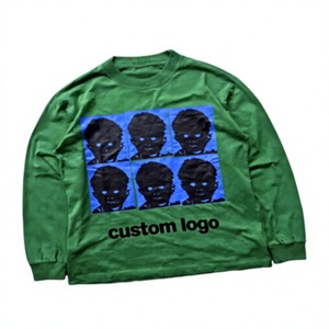 Camiseta de Manga Larga de Algodón con Logotipo Impreso DTG, Apta para Personalizar con Logotipo, Camiseta Vintage de Manga Larga para Hombre - Product Image 5