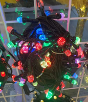 Guirlande lumineuse LED multicolores Merry Tree 80 LED 10 m, fonction clignotante, écologique, forme hexagonale, intérieur/extérieur, pour le Ramadan