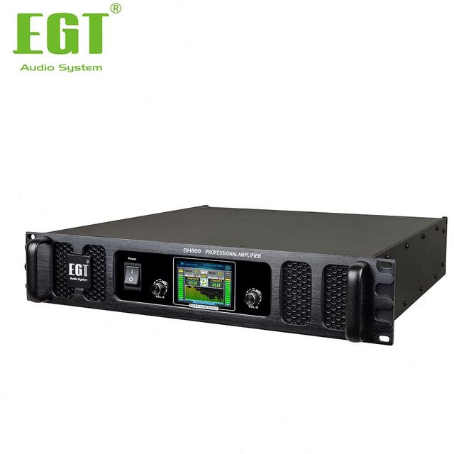 EGT BH800 800W 2 Channel Class D Power Amplifier with 223 Damping Factor Professional Rack Mount for PA DJ Speaker