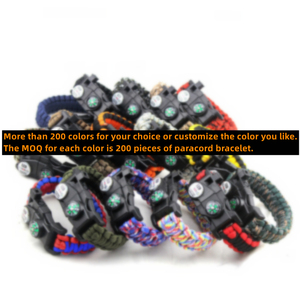 Pulsera de supervivencia para exteriores, linterna LED, Paracord, 20 en 1, EDC - Product Image 2