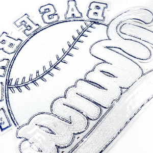 Patch à sequins Baseball <span class=keywords><strong>Mama</strong></span>, broderie à paillettes lettres rouges sur fond blanc argenté, applique couleur équipe pour veste en jean - Product Image 3