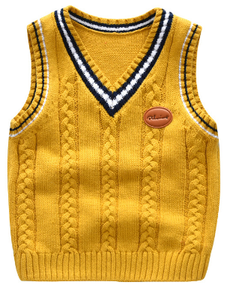 Uniforme de l'école JK en tricot sans manches à col en V, chemises tricotées solides, <span class=keywords><strong>pull</strong></span>-over, Cardigan en Jersey, <span class=keywords><strong>pull</strong></span>-over tricoté pour enfants - Product Image 3