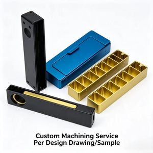 Servicios Personalizados de Fábrica, Caja Metálica de Aluminio Anodizado y Acero Inoxidable, Mecanizada por CNC, Caja Deslizante Plana para Empaque - Product Image 1