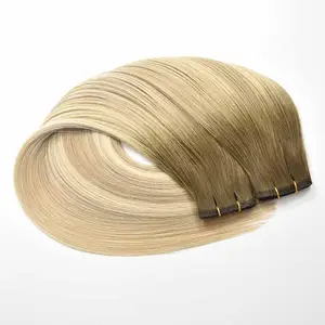 Cuticle Aligned Raw髪Remy Virgin Flat Weft Double Drawn Hair Extensions