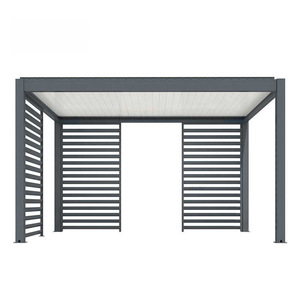 <span class=keywords><strong>Pergola</strong></span> in alluminio con tetto <span class=keywords><strong>a</strong></span> lamelle orientabili, tenda <span class=keywords><strong>da</strong></span> <span class=keywords><strong>sole</strong></span> <span class=keywords><strong>a</strong></span> parete, tenda <span class=keywords><strong>a</strong></span> rullo intelligente, gazebo con porta manuale e protezione solare per patio chiuso - Product Image 2