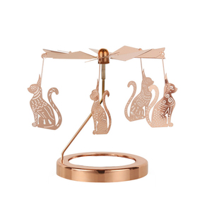 <span class=keywords><strong>Grand</strong></span> pendule métallique rotatif en argent, pied-de-poule, personnalisé de haute qualité, idéal pour un cadeau - Product Image 2