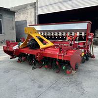 Semoir rotatif pour blé, tracté par tracteur, avec cultivateur rotatif combiné et fertiliseur