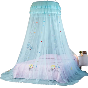 Moustiquaire pliante en dôme de haute qualité pour dormir Double bord en dentelle caractéristique magnétique princesse roi maille pour une utilisation en plein air dans la chambre - Product Image 1
