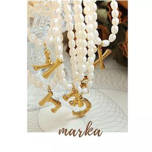 Luxurious Initial <strong>Pendant</strong> Handmade Freshwater <strong>Pearl</strong> Letter <strong>Necklace</strong> for Women Jewelry - Product Image 4