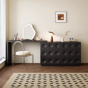 Moderno francese semplice camera da letto leggero di lusso in legno massello di quercia <span class=keywords><strong>tavolo</strong></span> da trucco uno cassetti telescopici <span class=keywords><strong>angolo</strong></span> cassettiera hotel - Product Image 1