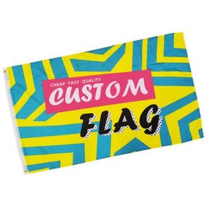 Drapeaux personnalisés en polyester 100D à double face, fabriqués en usine, pour une utilisation en extérieur et en intérieur - Product Image 1