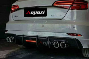 Diffusore Posteriore in Fibra di Carbonio Stile AK di Alta Qualità con Luce per <span class=keywords><strong>Audi</strong></span> A3 <span class=keywords><strong>8V</strong></span> Sline S3 RS3 LCI 2017-2020 - Product Image 3