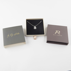 Danh Sách Mới tùy chỉnh sản phẩm giấy kraft EcoFriendly Mini Phụ Nữ Vòng cổ bao bì hộp đồ trang sức bán buôn hộp đồ trang sức - Product Image 4