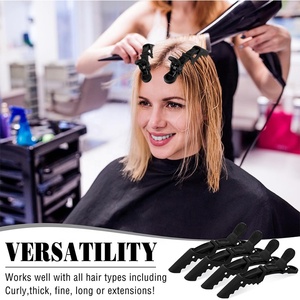 Clip Professionali Personalizzabili con Logo e Colore, Clip in Carbonio Anti-Appannamento <span class=keywords><strong>per</strong></span> Parrucchieri, Clip a Coccodrillo <span class=keywords><strong>per</strong></span> Salone, Barbiere, Truccatori - Product Image 4