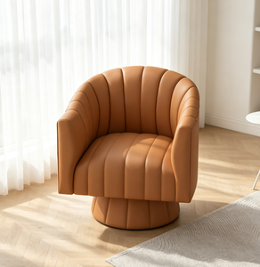 Fauteuil d'appoint capitonné crème, fauteuil moderne pour salon, siège en tissu pour chambre, balcon, réception - Product Image 2