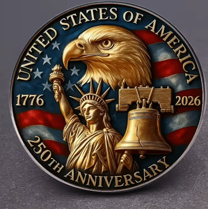 Moneta Commemorativa 250° Anniversario dell'<span class=keywords><strong>Aquila</strong></span> Calva Dipinta, Regalo Aziendale, Souvenir, Artigianato in Metallo, Moneta da Collezione - Product Image 5