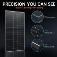 Panneau solaire rigide léger de type N TOPCon 520W, 7,3 kg par mètre carré, sans renfort pour projet solaire sur toit en acier