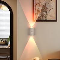 Applique murale LED intelligente à détecteur de mouvement PIR, RGB, intensité variable, magnétique, sans fil, rechargeable, veilleuse pour couloir, escalier, hall