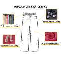 Pantalon décontracté pour homme en molleton épais 350 GSM avec doublure polaire, cordon de serrage contrastant et poches à pattes de boutonnière – Vente en gros, en stock