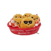 Offre Spéciale : Ensemble de 5 Peluches Poulet Nuggets d'Émotionnel Soutien, Jouets en Peluche Alimentaires Mignons, Panier Cadeau Amusant Anti-Stress Unisexe 14 PP