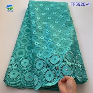 Dentelle de voile <span class=keywords><strong>suisse</strong></span> simple pur coton 5yards tissu de dentelle <span class=keywords><strong>suisse</strong></span> africaine tissu de dentelle de fête - Product Image 6