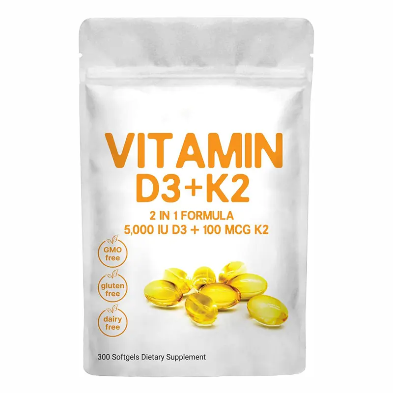 Whole selling factory direct sale high quality manufacturer OEM Micro Ingredients Vitamin D3+K2 | 2 in 1 Vitamins D & K Complex