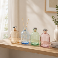 Bouteille vide en gros pour diffuseur à bâtonnets 50ml 100ml 150ml 250ml avec bouchon en caoutchouc anti-fuite et logo personnalisé