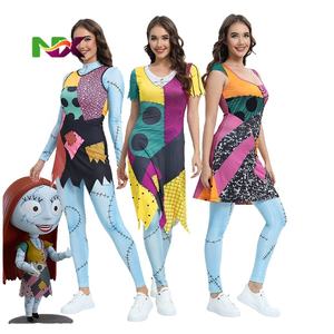 Disfraz de Halloween de la Película de Anime Sally, Conjunto de Disfraz para Fiesta, Disfraz de Navidad para Mujer, Mono Ajustado, Catsuit, Zentai, Bodysuit, <span class=keywords><strong>Leggins</strong></span> Góticos - Product Image 4