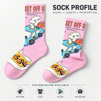 Chaussettes personnalisées OEM pour adultes, en polyester/nylon/coton/bambou/laine, résistantes aux déchirures, séchage rapide, sans couture, impression numérique 360°