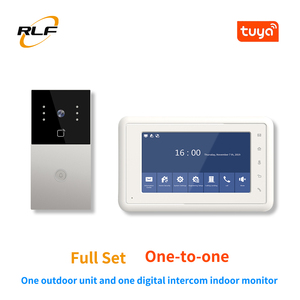 Système d'interphone vidéo 1080P, 1 ensemble = <span class=keywords><strong>F1</strong></span>+AT7, téléphone <span class=keywords><strong>de</strong></span> <span class=keywords><strong>porte</strong></span> filaire, sonnette vidéo intelligente avec application TUYA, caméra WDR pour villa - Product Image 1