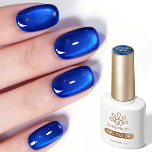 BORN PRETTY Gel UV Magnétique Effet Œil de Chat en Verre, Sans HEMA, Translucide Bleu Saphir, Couleur Gel Polish Effet Œil de Chat, Marque Privée - Product Image 3