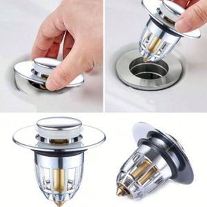 Panier de vidange escamotable universel anti-colmatage pour lavabo, bouchon de lavabo escamotable pour cuisine et salle de bain - Product Image 6