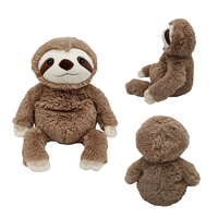 Paresseux en peluche personnalisable au micro-ondes avec coussin chauffant graines de lin haricots d'argile humides animaux pondérés paresseux en peluche