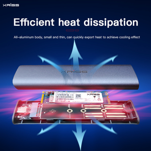 Nhôm HDD bao vây M.2 NVMe Sata giao thức kép <span class=keywords><strong>SSD</strong></span> trường hợp bao vây 2.5 Sata USB 3.0 Ổ đĩa cứng HDD bao vây - Product Image 3