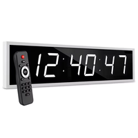 Jam Dinding LED Digital Pola Still Life Desain Industri dengan LOGO Kustom Ukuran Lebih Besar dan Kalender
