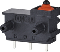Micro-interrupteur SPDT subminiature étanche IP67 250V 3A pour automobile à énergie nouvelle, montage en surface, boîtier de batterie, pistolet de charge, borne en plastique