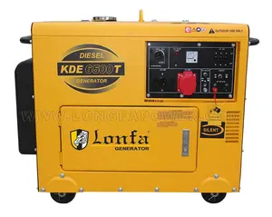 Suplai daya darurat berjalan waktu panjang, generator diesel senyap, DC 5kVA 5,0 kVA, 5kW, 6KW, 220V 380V, kopor KDE KDE6700T