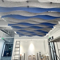 Panneaux acoustiques insonorisants en polyester de haute qualité, grande taille, design pour plafond acoustique, déflecteurs acoustiques en feutre pour plafond