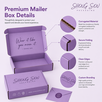 Caja de Envío Personalizada de Color Morado, Embalaje Corrugado, Impresión Pequeña, Reciclable, Cajas de Cartón para Ropa