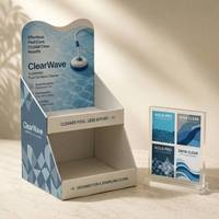 Boîte de présentation en carton ondulé personnalisée, boîte de présentation de comptoir pour la vente au détail, boîte de présentation PDQ avec séparateurs pour désinfectant pour les mains