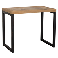 Table de bar moderne en bois massif avec pieds coniques pour salon, bar, club, hôtel, location événementielle et hôtellerie