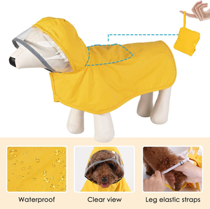 Chubasquero <span class=keywords><strong>para</strong></span> <span class=keywords><strong>Perros</strong></span> con Capucha, Doble Capa, Ajustable, con Bolsillo Reflectante, <span class=keywords><strong>para</strong></span> <span class=keywords><strong>Perros</strong></span> Grandes, Medianos y Pequeños - Product Image 2