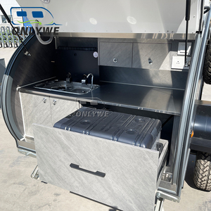 ONLYWE Teardrop Camper Trailer Luxury Rv Off Road Trailewrs <span class=keywords><strong>Mini</strong></span> 2 People of Australian 4x4 Trailers à vendre avec salle de bain - Product Image 5
